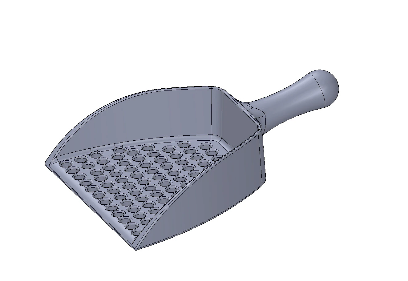 Cat litter scoop 3D Model .c4d .max .obj .3ds .fbx .stl .blend