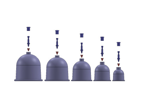 Cupping Therapy Cup 3D Printable Model Modello 3D