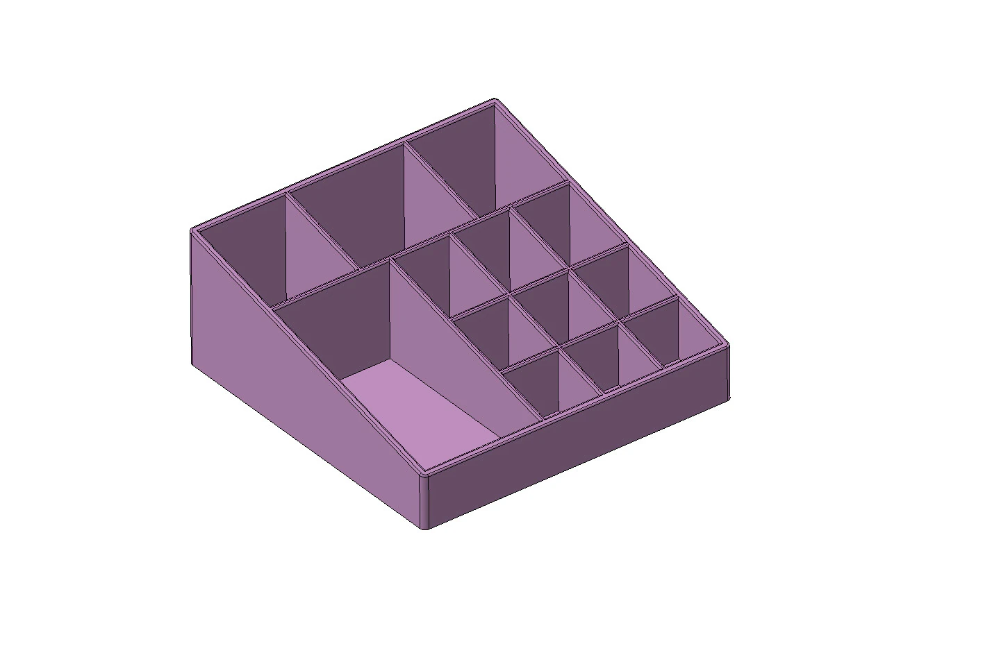 13-Compartment Desktop Makeup Organizer 3D Print Model .c4d .max .obj .3ds .fbx .stl .blend 