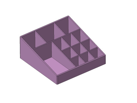 13-Compartment Desktop Makeup Organizer 3D-printmodel