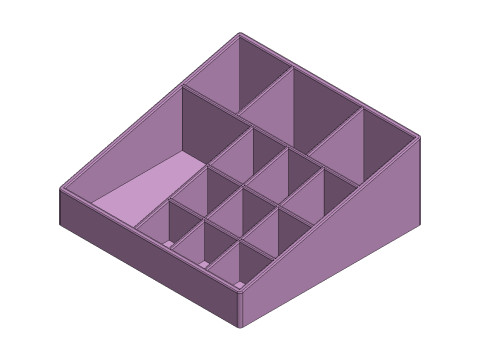 13-Compartment Desktop Makeup Organizer 3D प्रिंट मॉडल