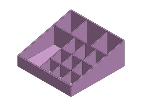 13-Compartment Desktop Makeup Organizer 3D Print Model