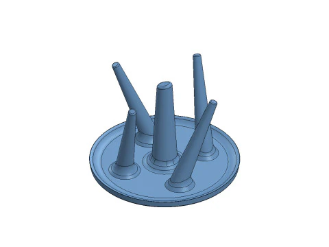 Circular Cup Drying Rack 3D Printable 199mm x 128mm 3D Print Model