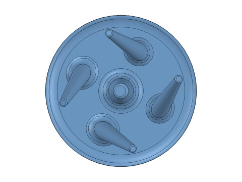Circular Cup Drying Rack 3D Printable 199mm x 128mm Model Cetak 3D