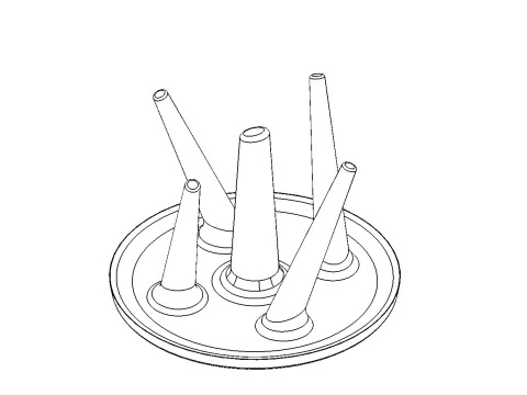 Circular Cup Drying Rack 3D Printable 199mm x 128mm 3D Print Model