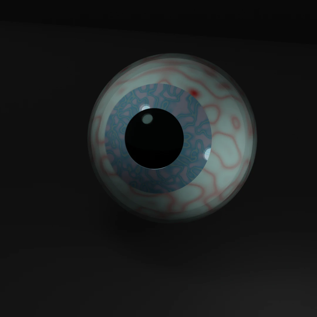 Blue-pink eye 3D Model .c4d .max .obj .3ds .fbx .stl .blend