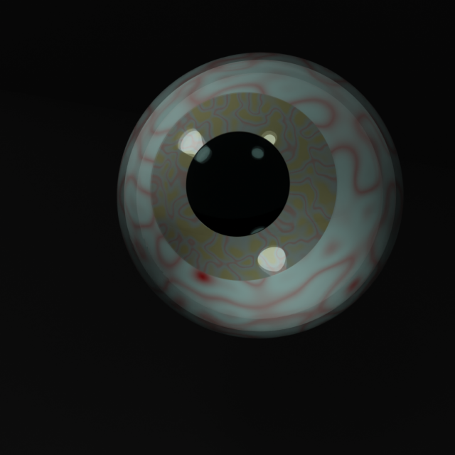 Yellow-brown eye 3D Model .c4d .max .obj .3ds .fbx .stl .blend 