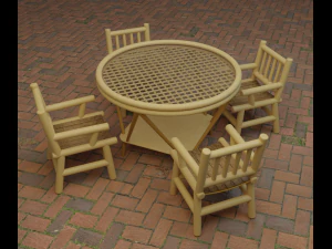 Table and chairs 3D Model