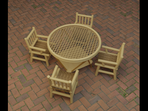 Table and chairs 3D Model