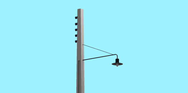 Vintage lamp post 3D Model .c4d .max .obj .3ds .fbx .stl .blend 