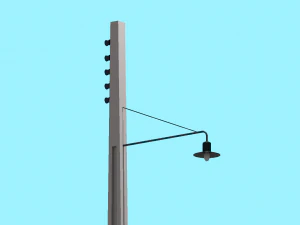 विंटेज लैंप पोस्ट 3D मॉडल