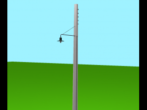 Vintage lamp post 3D Model