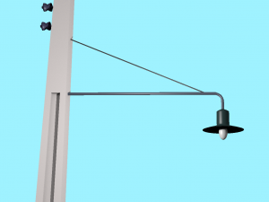 Vintage lamp post 3D Model