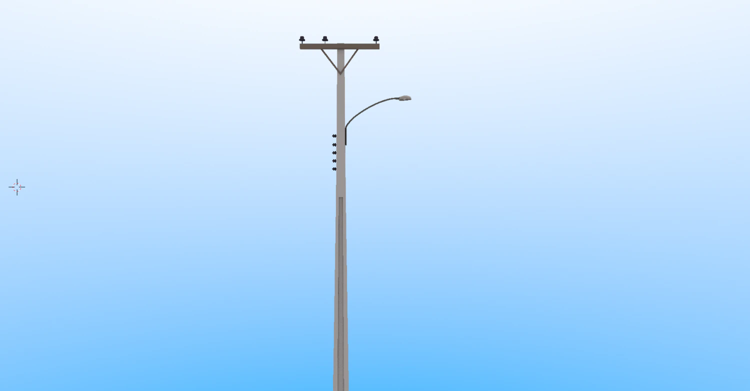 Vintage lamp post 002 3D Model .c4d .max .obj .3ds .fbx .stl .blend