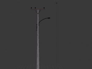Vintage lamp post 002 3D मॉडल