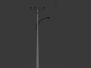 Vintage lamp post 002 3D Model