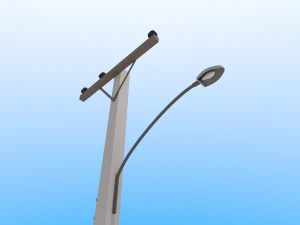 Vintage lamp post 002 3D Model