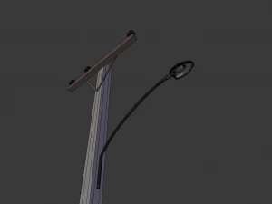 Vintage lamp post 002 3D Model