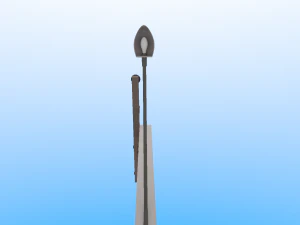 Vintage lamp post 002 3D Model