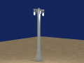 Vintage lamppost double 001 3D Models