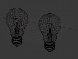 Transparent and white bulb 001 3D मॉडल
