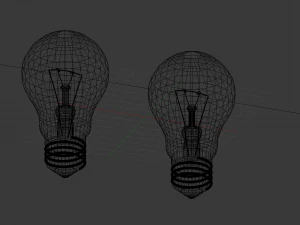 Transparent and white bulb 001 3D Model
