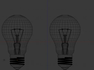 Transparent and white bulb 001 3D Model