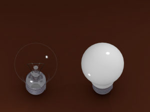 Transparent and white bulb 001 3D मॉडल