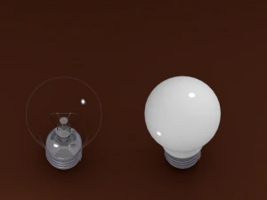 Transparent and white bulb 001 3D Model