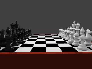 Jogo de xadrez 001 Modelo 3D