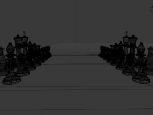 Chess set 001 3D Model