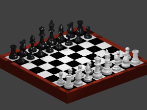 Chess set 001 3D Модель
