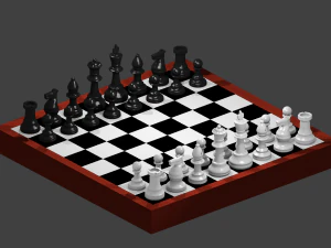 Chess set 001 3D Model