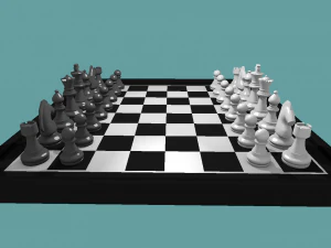 Шахматный набор 002 3D Модель