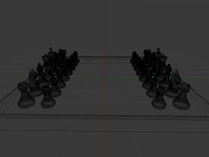 Chess set 002 3D Model