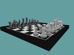 Chess set 002 3D Model