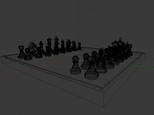 Chess set 002 3D Model