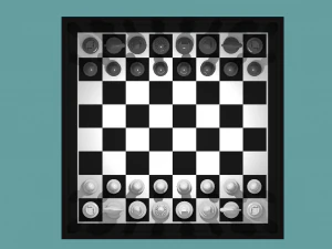 Chess set 002 3D Model