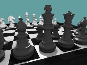 Chess set 002 3D Model