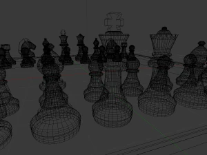 Chess set 002 3D Model