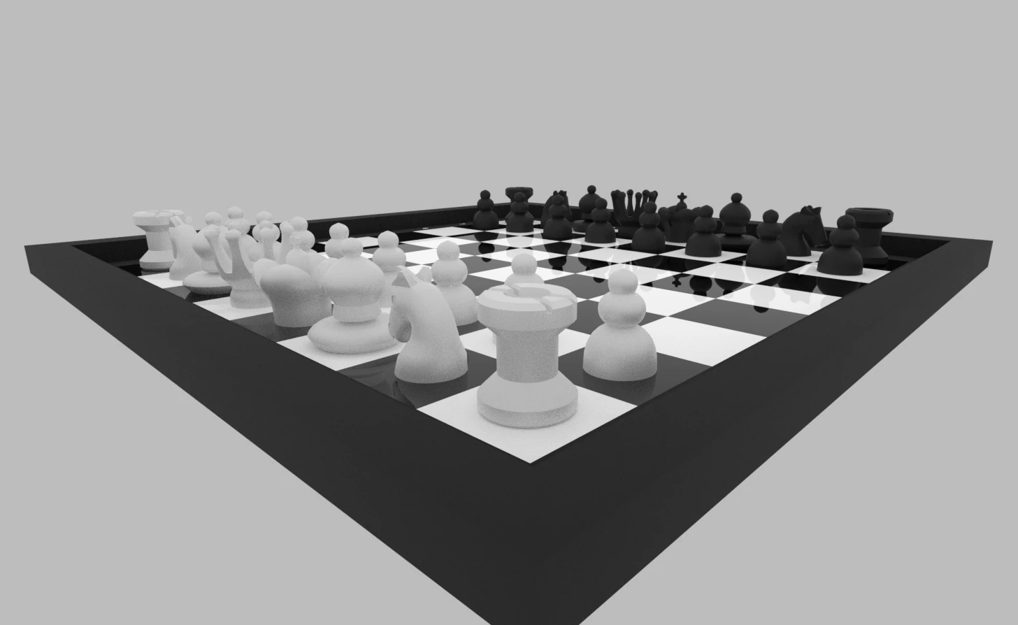 Chess Set 004 3D Model .c4d .max .obj .3ds .fbx .stl .blend