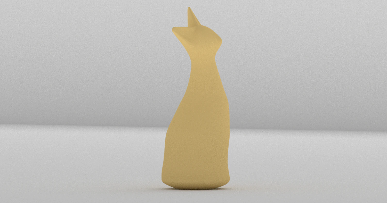Cat Sculpture 001 3D Print Model .c4d .max .obj .3ds .fbx .stl .blend