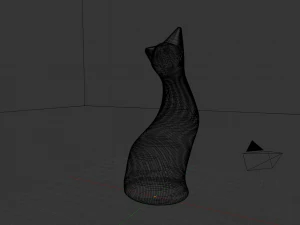 Cat Sculpture 001 3D Print Model