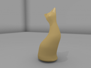 Cat Sculpture 001 Modèles 3D en vedette