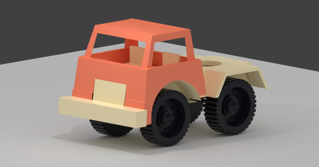 Toy truck 001 Model do druku 3D .c4d .max .obj .3ds .fbx .stl .blend 