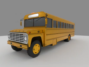 विंटेज बस 001 3D मॉडल