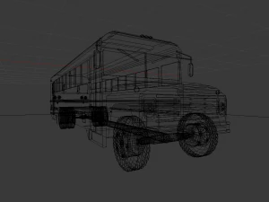 Vintage Bus 001 3D Model