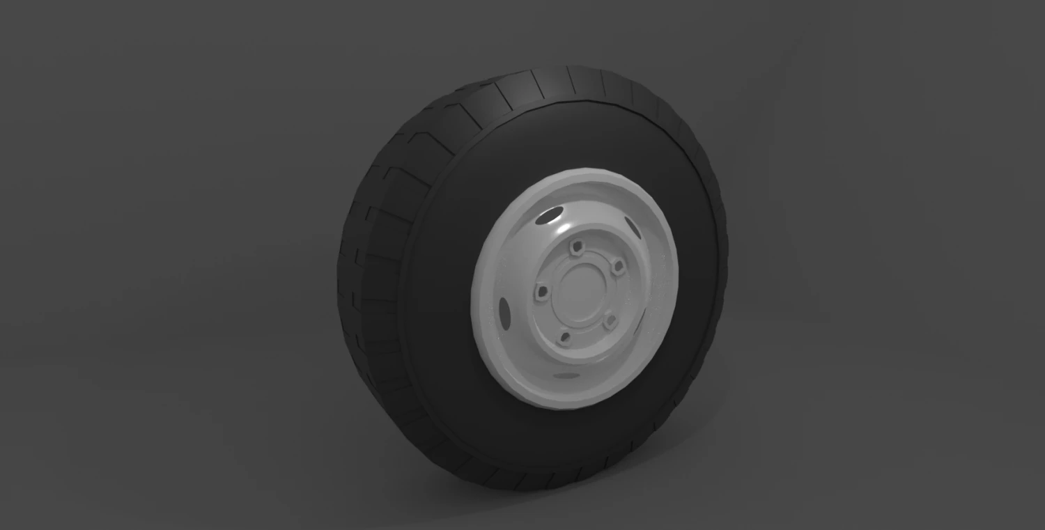 Car wheel 001 3D Model .c4d .max .obj .3ds .fbx .stl .blend 