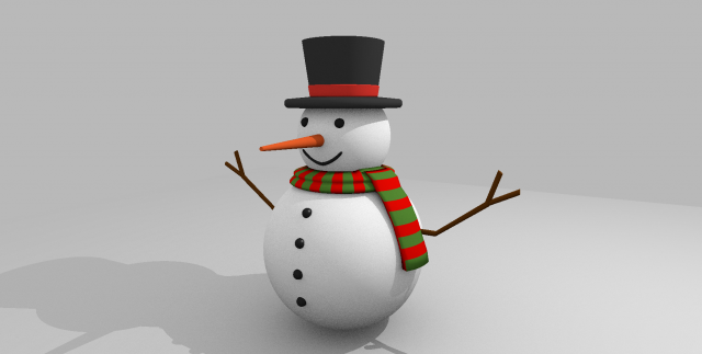 Snowman 001 Modello 3D .c4d .max .obj .3ds .fbx .stl .blend 