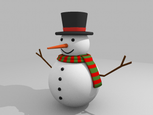 Snowman 001 3D मॉडल
